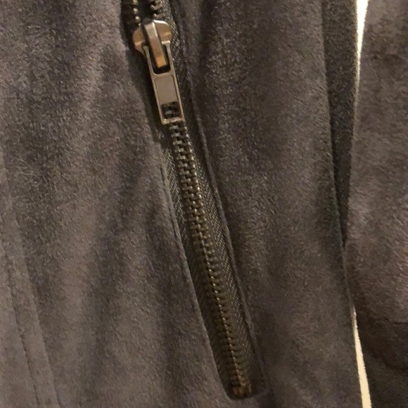 Jacket lightweight imitation gray suede - Picture 3 of 4